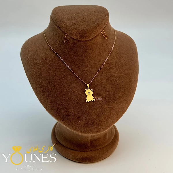 آویز تدی (خرسی) طلا لیزری